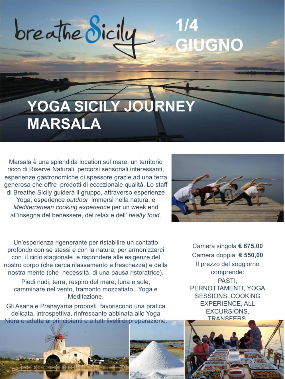 Yoga daily activities and cooking lessons with Breathe Sicily