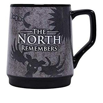 Half Moon Bay Trono di Spade MUGBGT11 400 ml Tazza termosensibile-The North Remembers (Il Nord Ricorda), Nero