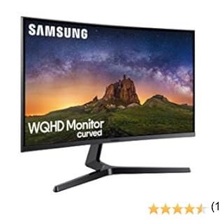 Samsung Monitor C32JG50 Monitor Curvo, WQHD 2K da 32'', Base a Doppio Snodo, 2560x1440, 1800R, 4 ms, 144 hz, HDMI e Display Port