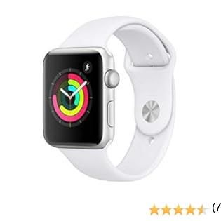 Apple Watch Series 3 (GPS) con cassa 42 mm in alluminio color argento e cinturino Sport bianco