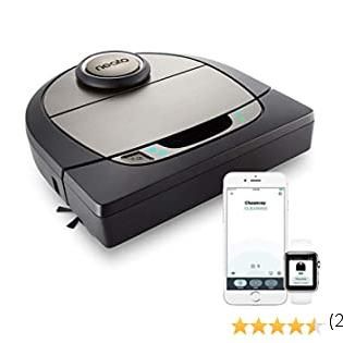 Neato Robotics D701 Connected - Compatibile con Alexa - Robot aspirapolvere con stazione di ricarica, Wi-Fi & App, 61 watt