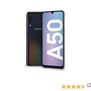 Samsung Galaxy A50, Smartphone da 6.4", (128 GB Espandibili, RAM 4 GB, Batteria 4000 mAh, 4G, Dual SIM, Android 9 Pie, (2019) [Versione Italiana], Nero
