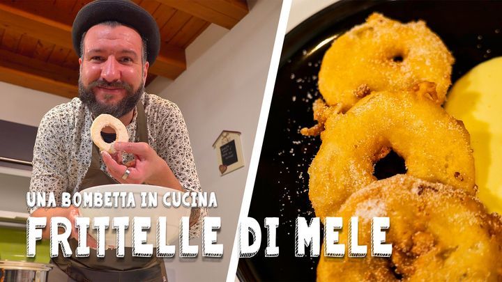 Frittelle di mele e crema alla zabaione | Una bombetta in cucina