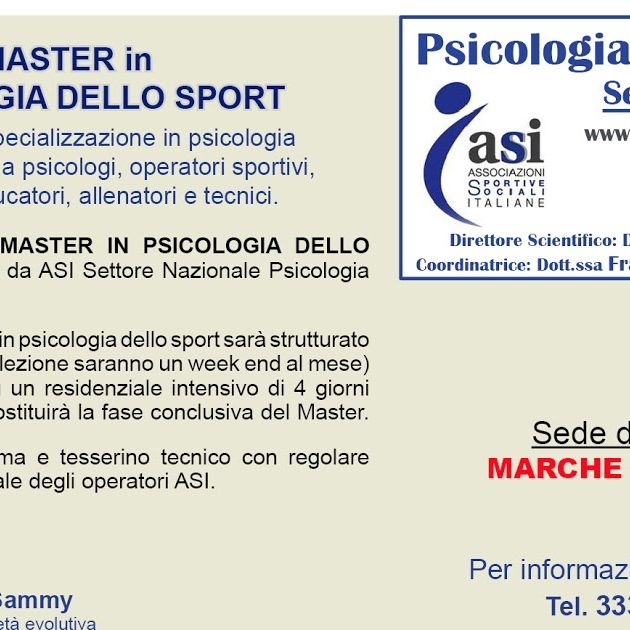 Aperte le iscrizioni per il Master in Psicologia dello Sport 2018