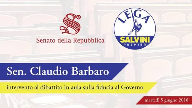 Intervento al dibattito sulla fiducia al Governo | 05.06.2018